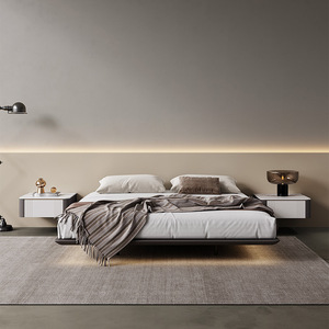 Kainice Thiết kế Hiện Đại Đồ nội thất nhà đầy đủ Nữ Hoàng Kích thước bọc nền tảng giường với kim loại cơ sở đầu giường cho phòng ngủ căn hộ - Product Image 2