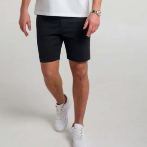 2025 <b>New</b> Design Men's Quick-Dry Chino Sport Shorts 100% Cotton Loose Breathable Solid Pattern Sweatpants OEM Service - Product Image 2