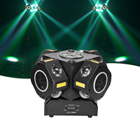 Luz Móvil Portátil de 180W con 4 Cabezas Tipo Tigre, Múltiples Efectos de Iluminación, Programable por DMX, Control por Voz, Ideal para Eventos y Bodas
