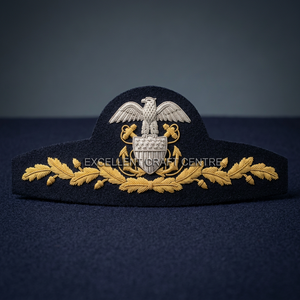 หมวก US HAT BAND 681 รุ่น Cap Crown สายรัดถักสีทอง ปีกหมวกสีดำ ปักตราปีกนก หมวกนักบิน - Product Image 2