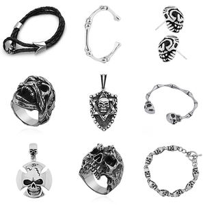 Collar con Colgante de Acero Inoxidable, Diseño de Calavera, Estilo Punk, Hip Hop, Gótico, Religioso, para Fiestas, Personalizado por el Fabricante - Product Image 4