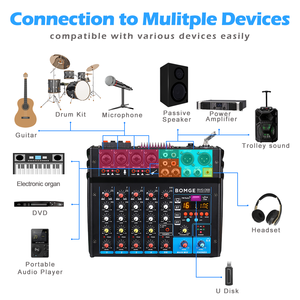 Demao-<span class=keywords><strong>Mezclador</strong></span> de audio estéreo mini USB PARA KARAOKE profesional, amplificador de potencia de <span class=keywords><strong>DJ</strong></span> para streaming, <span class=keywords><strong>YouTube</strong></span> de audio de depuración, 2017 - Product Image 4