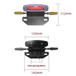 Angbow 36V/48V Elektrikli Bisiklet Arka Lambası, IPX4 Su Geçirmez LED Gece Uyarısı ve Sol/Sağ Frenleme için Dönüş Freni ile - Product Image 6