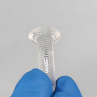 Vis à tête fraisée plate en plastique transparent, vis à tête fraisée fendue en PC