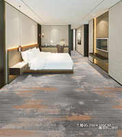 Dalles de moquette commerciales de luxe, ignifuges, résistantes à l'usure, avec un design dégradé, pour les hôtels, les casinos, les halls d'affaires