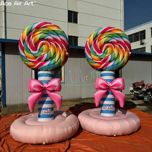 Escultura Inflable de Caramelo en Forma de Piruleta Colorida para la Inauguración de una Tienda de Dulces, Decoración para Eventos con Temática Dulce - Product Image 4