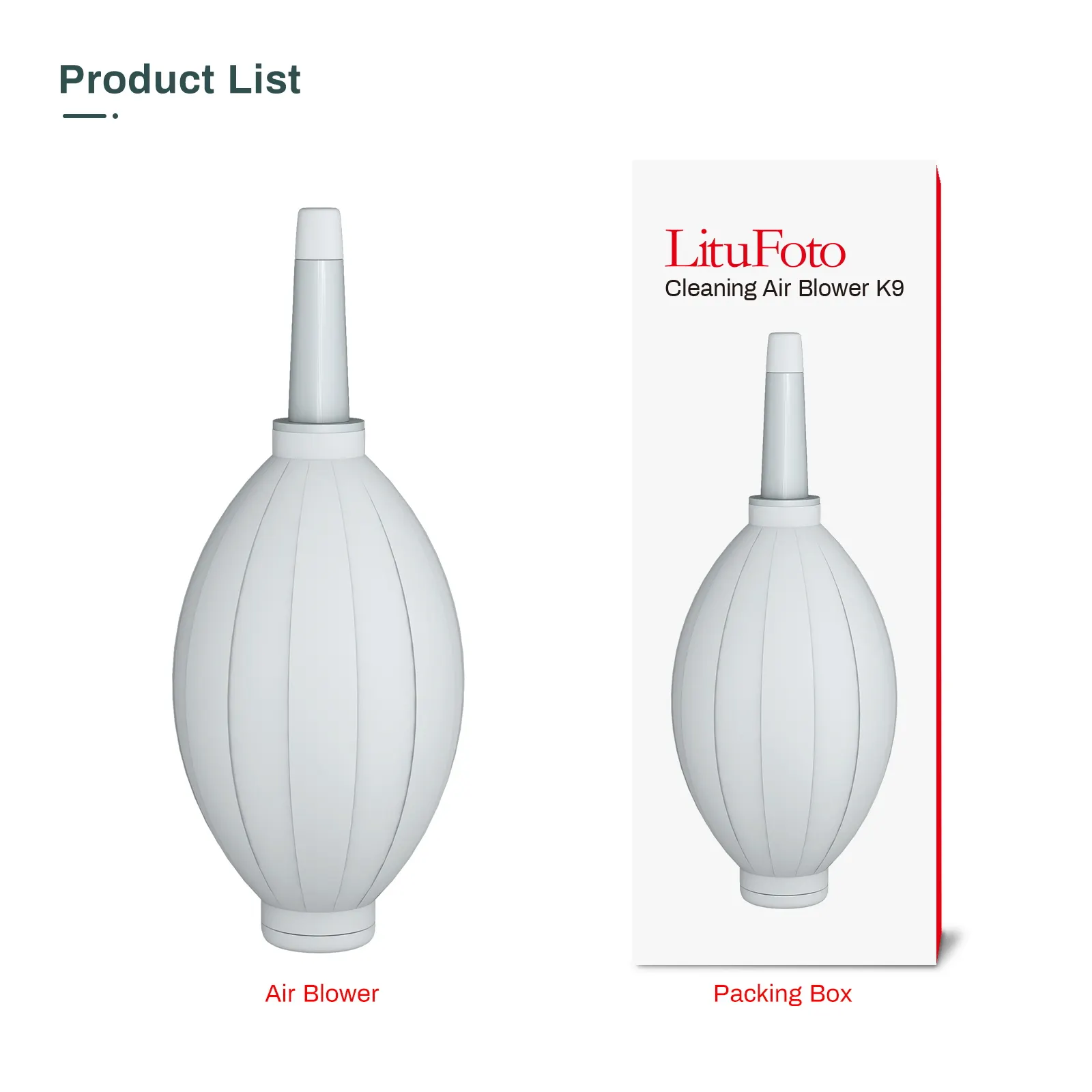 Насос LituFoto K9 для очистки от пыли, лампочка-воздуходувка для цифровых SLR-объективов, сенсорных ЖК-экранов, музыкальных инструментов, клавиатур