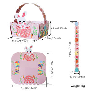 24 Cestas <span class=keywords><strong>de</strong></span> Regalo <span class=keywords><strong>de</strong></span> Pascua <span class=keywords><strong>para</strong></span> Niños, Lindas Cajas <span class=keywords><strong>de</strong></span> Dulces <span class=keywords><strong>de</strong></span> Conejito <span class=keywords><strong>de</strong></span> Pascua con Asa, Decoración <span class=keywords><strong>para</strong></span> la Casa, Suministros <span class=keywords><strong>para</strong></span> Fiestas Escolares - Product Image 2