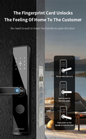 Serrure de porte électronique intelligente avec empreinte digitale, mot de passe, carte mémoire, étanche, contrôle WiFi, intégration Tuya App pour aluminium