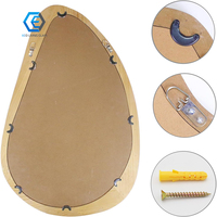 Vente de gros Miroir moderne irrégulier asymétrique à cadre en bois personnalisé