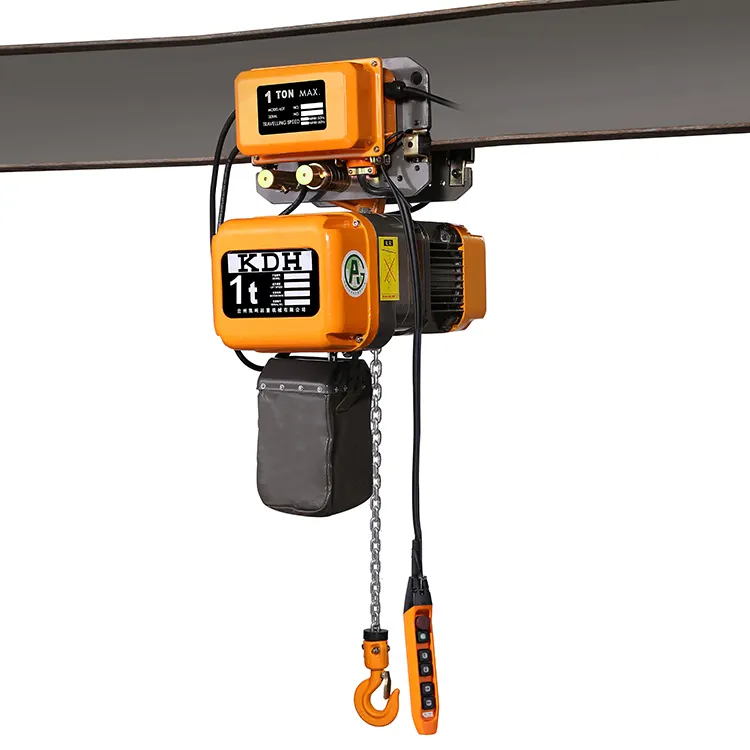 Hot bán tùy chỉnh thiết bị công nghiệp 1 tấn 2t 5 tấn Chain hoist Electric với xe đẩy