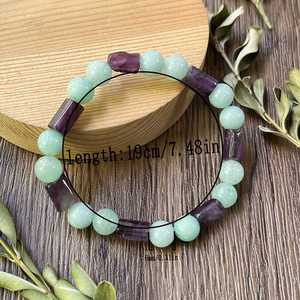 Pulsera de Piedra Natural con Cuentas de Vidrio Coloridas, Vitalidad y Fuerza de Vida, MOQ Bajo, Se Aceptan Muestras Personalizadas - Product Image 3