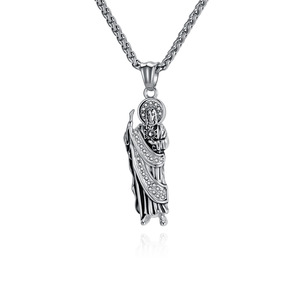 Mountain and Sea yunnique Hip Hop Punk Jewelry Saint-Julien <b>Titanium</b> Steel Necklace Niche Artistic Retro Classic St - Product Image 1