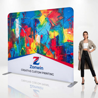 Mur d'affichage portable personnalisé en tissu extensible pour salon professionnel, support en tissu tendu EZ Tube