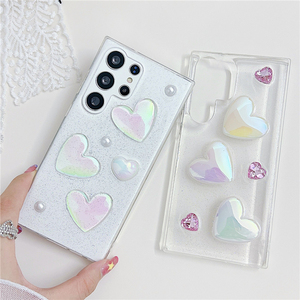 Lindo láser amor corazón perla brillo funda de teléfono para <span class=keywords><strong>Samsung</strong></span> S25 S24 A54 A34 A23 A53 A73 A52S S23 Ultra S22 Plus S21 S20FE Note20 - Product Image 5