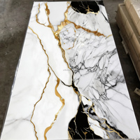 Panneaux muraux intérieurs en PVC effet marbre, prix usine, vente en gros, 1,22x2,44/1,22x2,9m, installation facile, panneaux UV effet marbre pour chambre et salon