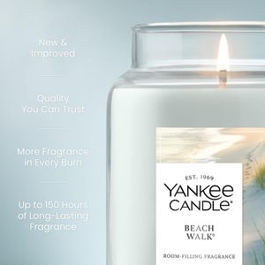 Bougie parfumée <span class=keywords><strong>Yankee</strong></span> <span class=keywords><strong>Candle</strong></span> Beach Walk, grand pot de 22 oz avec une durée de combustion allant jusqu'à 150 heures, idéale pour offrir - Product Image 4