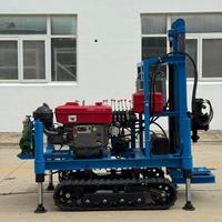 Plateforme de forage de puits d'eau diesel 150m, vitesse d'alimentation rapide 50m/min, vitesse de rotation 100r/min pour le forage de sondages