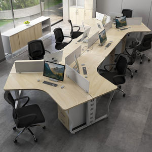 <span class=keywords><strong>3</strong></span>/5/6 Orang Kantor Staf Banyak Orang, Meja Komputer Furnitur Kantor Sederhana - Product Image 2