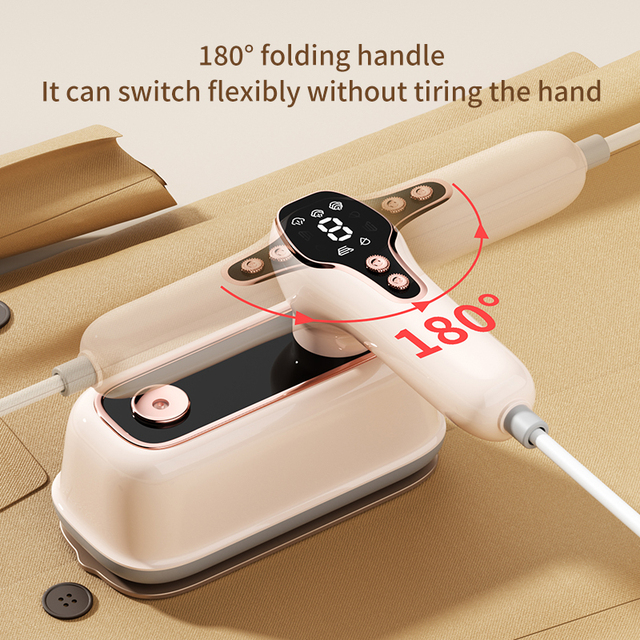 2026 Professional Electric Foldable Handheld Steamer Portable Garment Steam Iron with 125mL Water Tank for Household & Car Use