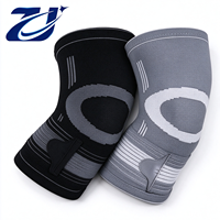 Genouillère en tricot élastique et respirant avec conception de compression et sangle réglable pour usage quotidien et entraînement