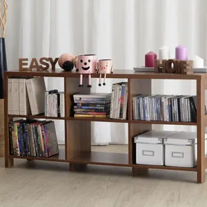 Gabinete de TV abierto independiente de 6 unidades, estanterías de madera, estante organizador de almacenamiento, para sala de estar, venta al por mayor - Product Image 2