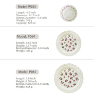 Assiette à dîner en porcelaine céramique personnalisée de vente chaude ancienne assiette de fruits bol à salade assiettes à dîner pour la fête de mariage à la maison