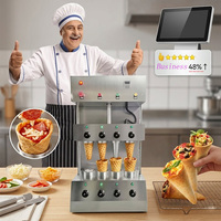 Machine à Cornets de Pizza en Acier Inoxydable 220V, Neuve, avec Pièces, Également pour Cornets de Glace