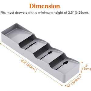 Cutlery Kitchen Drawer Storage Organization Utensil Tray <b>Plastic</b> Holder for Silverware Drawer Organizer - Product Image 3
