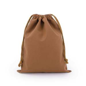 Sac en toile de coton blanc vierge avec cordon de serrage pour transfert thermique, idéal pour l'emballage cadeau écologique et le rangement. - Product Image 2