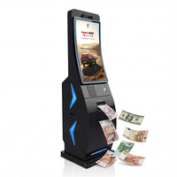 Kiosque de paiement en libre-service sur pied avec écran tactile incurvé 32 pouces 4K, lecteur de code QR SDK et lecteur de code-barres, multi-OS