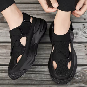 Sandalias Deportivas de Punta Cerrada para Hombre con Empeine de Tela y Suela Gruesa para Exteriores y Caminar, Zapatos de Verano para Conducir - Product Image 4