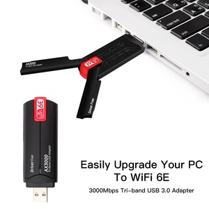 Rtl8832cu mạng không dây Thẻ ax3000 Tri-Band Wifi 6E USB Wifi Adapter hỗ trợ wpa3 lái xe miễn phí 3000 Mbps Wifi USB dongle - Product Image 5
