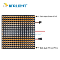 DC12V WS2812B Panel de matriz Flexible 16x16 LEDs Digital programado Lnindividualmente direccionable LED Pixel Pantalla a todo color