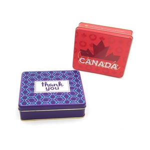 Red Printing With Embossing Small Rectangle Empty tin plate box Candy Tin Box Food Tin Container