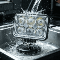 Nouvelle lampe de travail LED 4,3 pouces 18W avec lentille 4D, étanche IP68, 12-48V, 1200lm, 6000K, en aluminium moulé sous pression, pour conduite auxiliaire tout-terrain