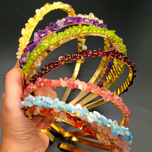 Fascia per Capelli da Sposa con Perline e Cristalli Colorati in <span class=keywords><strong>Metallo</strong></span>, Stile Europeo e Americano, Fatta a Mano per Donne - Product Image 5