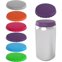 Bouchon de boîte de conserve en silicone standard anti-fuite pour boisson en silicone de qualité alimentaire réutilisable Couvercle d'étanchéité pour canette de soda en silicone