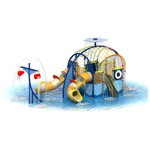 Berletyex Aqua Tube Slide Playground Equipment Tipping Buckets Water Splash Sprinkler Outdoor Indoor Play Set Sliding For Pool
