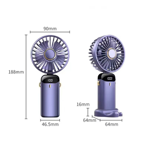 Ventilador USB Portátil Plegable con Pantalla Digital, Mini Ventilador de Escritorio de Mano - Product Image 3