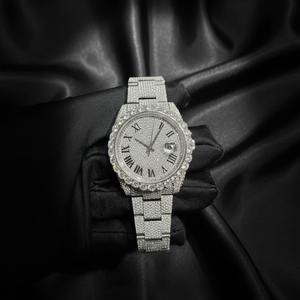 Orologio Meccanico Automatico con Moissanite VVS Incastonata, Quadrante Completamente Diamantato, Cristallo Zaffiro, Orologio di Lusso con Stile Hip-Hop Ice Out - Product Image 1