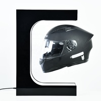 Présentoir de casque à lévitation magnétique en acrylique, rotatif et flottant, avec éclairage LED