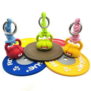 Tùy chỉnh Keyring 3D tập thể dục kettlebell vòng chìa khóa có thể điều chỉnh 1lb Màu Thiết bị tập thể dục nặng cây gai dầu dây kettlebell Keychain - Product Image 4