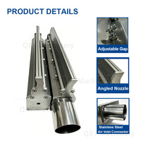 QXY Nouvelle Lame d'air industrielle en aluminium inclinée à 15 degrés Modèle C-E Longueur personnalisée 50-4000mm pour nettoyage de PCB, LCD, verre, séchage et dépoussiérage