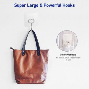 Transparent Eco-friendly Self-adhesive Wall Hook for <b>Kitchen</b> Bathroom Wardrobe-Mug Holder & Clothing Organizer - Product Image 2