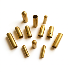 Servicio OEM de estiramiento de metal personalizado: Tapas de latón con cabeza redonda y orificio ciego para conectores electrónicos - Product Image 1