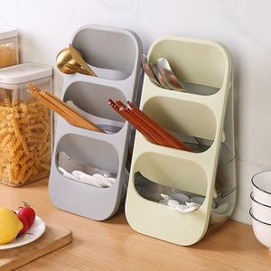 Organisateur de cosmétiques à trois niveaux avec compartiments pour pinceaux de maquillage, éponges et produits de soin de la peau, rangement de bureau rose - Product Image 4