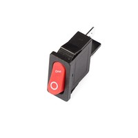 Interrupteur d'alimentation plat ultra-mince OEM de marque Spot Wholesale, petit, à deux pattes, noir et rouge, pour instrument, en provenance de Chine