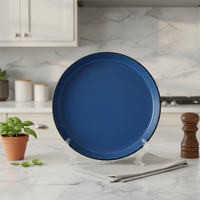 Service de table en céramique bleu classique, assiettes, bols, tasses à thé, résistant à la chaleur, compatible four et micro-ondes, anti-fuite, vaisselle en grès