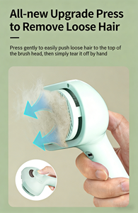Spazzola Elettrica Impermeabile per Toelettatura Animali Domestici con Funzione Spray Fine in Tessuto e Plastica, Autopulente per Cani e Gatti - Product Image 5